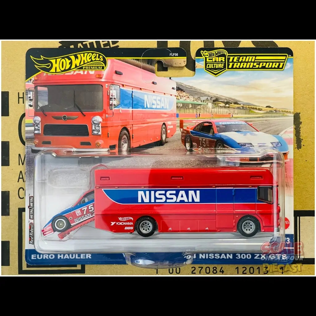 Hot Wheels 1 64 Euro Hauler 94 Nissan 300 ZX GTS 2024 Team Tr Scale164