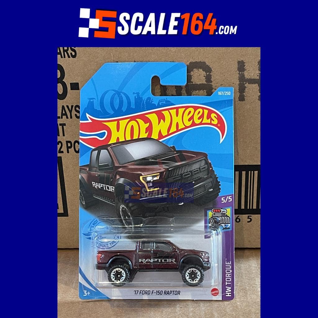 Hot Wheels 17 Ford F 150 Raptor Red Brown Mainline HW Torque Scale164