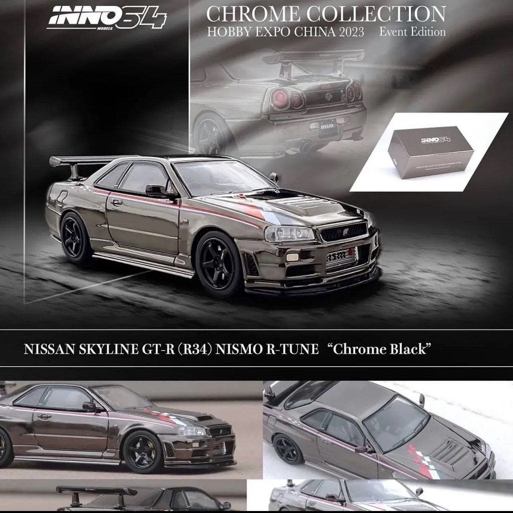 INNO64 - 1:64 - Nissan Skyline GT-R (R34) - NISMO R-Tune (Black 