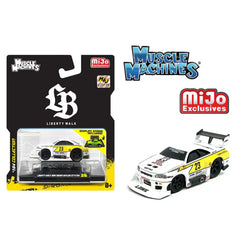 Muscle Machines - 1:64 - LBWK Nissan GT-R R34 Super Silhouette Skyline (White) - Mijo Exclusives