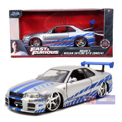 Jada - 1:24 - Brian's Nissan Skyline GT-R (R34) - Fast & Furious