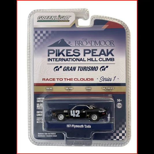 Greenlight - 1:64 - 1971 Plymouth 'Cuda - Pikes Peak Intl. Hill Climb (Series 1)