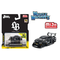 Muscle Machines - 1:64 - LBWK 1999 Nissan Skyline GT-R R34 (Black) Liberty Walk - Mijo Exclusives