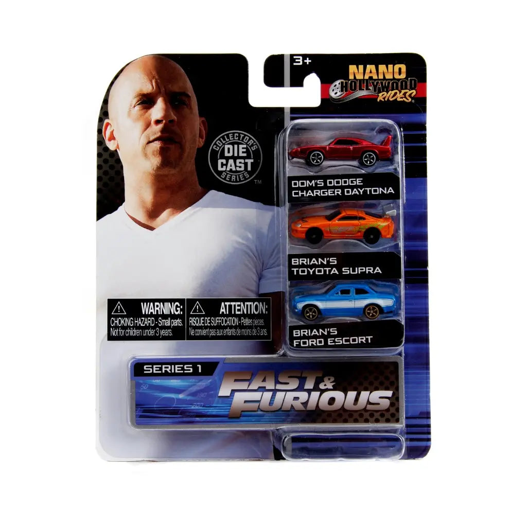 Jada 1.65″ The Fast & Furious 2019 3-Pack - Nano Hollywood Rides 