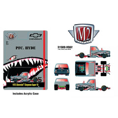 (PRE-ORDER) M2 Machines - 1:64 - 1973 Chevrolet Cheyenne Super 10 “PFC. HYDE” Shark Face - Hobby Exclusive