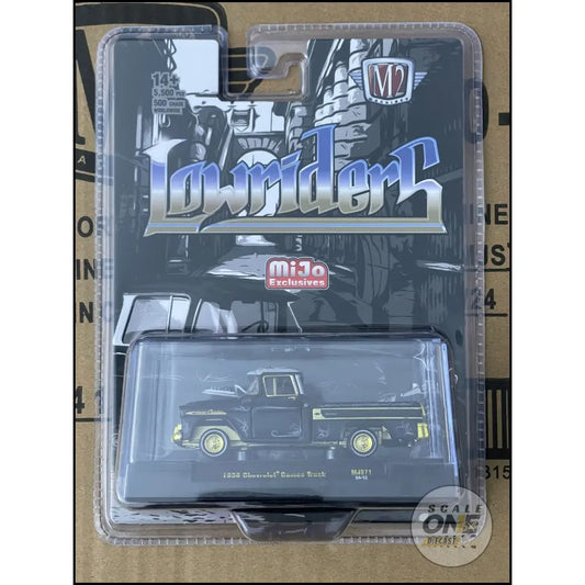 [CHASE] M2 Machines - 1:64 - 1958 Chevrolet Cameo Pickup Truck Lowriders Limited Edition - Black - MiJo Exclusives