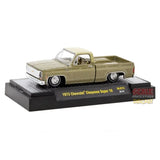 M2 Machines - 1:64 - 1973 Chevrolet Cheyenne Super 10 Pickup Truck Lowriders Limited Edition - Gold - MiJo Exclusives