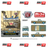 M2 Machines - 1:64 - 1973 Chevrolet Cheyenne Super 10 Pickup Truck Lowriders Limited Edition - Gold - MiJo Exclusives