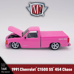 [CHASE] M2 Machines - 1:64 - 1991 Chevrolet C1500 SS 454 Pickup Truck Limited Edition - Semi Gloss Pink - MiJo Exclusives