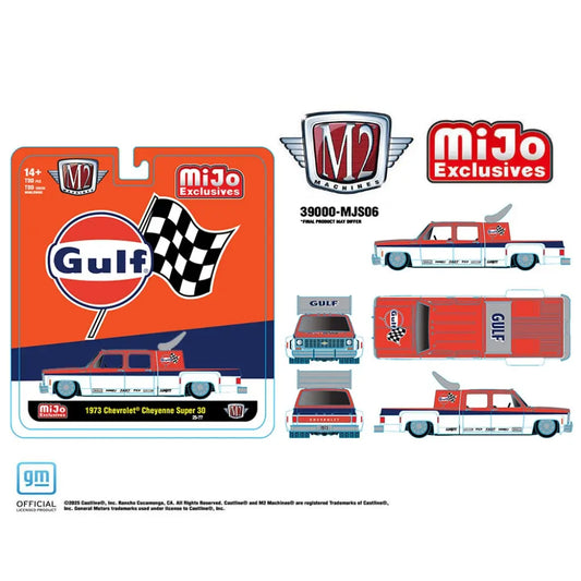 (PRE-ORDER) M2 Machines - 1:64 - 1973 Chevrolet Cheyenne Super 30 GULF Racing - MiJo Exclusives Limited Edition