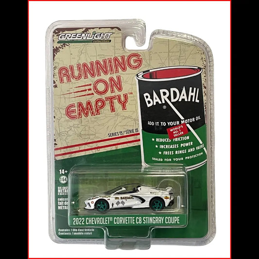 [CHASE] Greenlight - 1:64 - 2022 Chevrolet Corvette C8 Stingray Coupe - Bardahl- Running On Empty (Series 15)