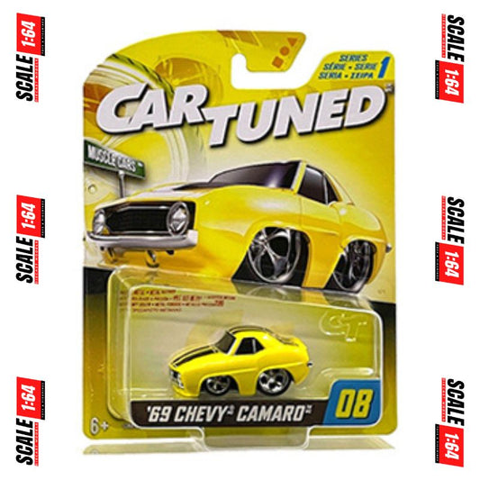 *PRE-ORDER* CarTuned - 1:64 - '69 Chevy Camaro (Yellow) - CarTuned Series 1