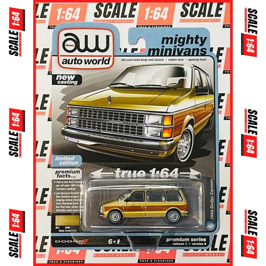 Auto World - 1:64 - 1984 Dodge Caravan (Beige Crystal Coat)