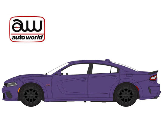 Auto World - 1:64 - 2023 Dodge Charger Swinger R/T Scat Pack - Plum Crazy - Limited Edition