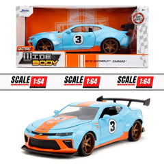 Jada - 1:24 - 2016 Chevy Camaro SS Widebody (Gulf) - Big Time Muscle