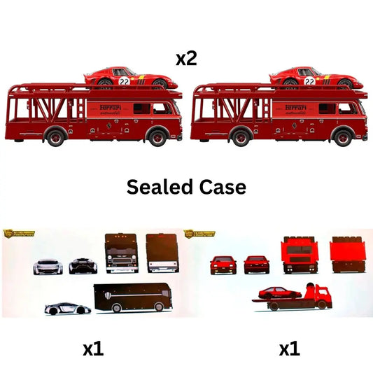 (PRE-ORDER) Hot Wheels - 1:64 - 2025 Team Transport H Case (Mix 4) - Sealed Case
