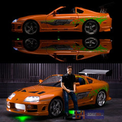 Jada - 1:18 - 1995 Toyota Supra with Brian figure and Working Lights - Fast & Furious