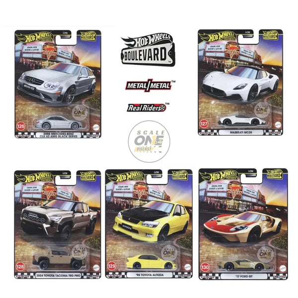 Hot Wheels - 1:64 - Boulevard Series 2025 Mix 3 - Set of 5