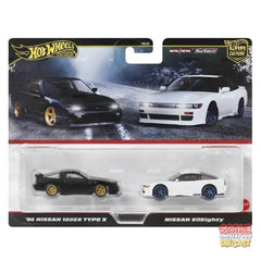 Hot Wheels - 1:64 - '96 Nissan 180SX Type X / Nissan SilEighty (Nissan) - Car Culture 2-Pack - 2025 Mix 1