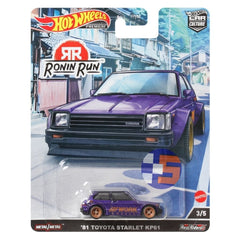 Hot Wheels - 1:64 - '81 Toyota Starlet KP61 - Car Culture 2022 P Case - Release 7 - Ronin Run