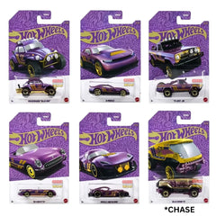 Hot Wheels - 1:64 - Purple & Gold 2025 (57th Anniversary Purple & Gold Series) - Mix 1 (Set Of 6)