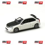 (PRE-ORDER) Hobby Japan - 1:64 - JDM64 Honda CIVIC TYPE R (EK9) JDM Style - Championship White w/ Carbon Hood