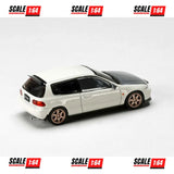 (PRE-ORDER) Hobby Japan - 1:64 - JDM64 Honda CIVIC (EG6) SIR-Ⅱ JDM Style - Frost White w/ Carbon Hood