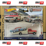 Hot Wheels - 1:64 - '61 Impala / '72 Chevy Ramp Truck - 2023 Team Transport U Case (Mix 2)