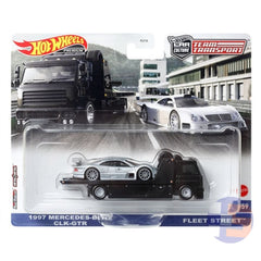 Hot Wheels - 1:64 - 1997 Mercedes-Benz CLK-GTR / Fleet Street - 2023 Team Transport W Case (Mix 4)