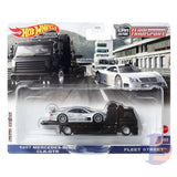 Hot Wheels - 1:64 - 2023 Team Transport W Case (Mix 4) - Set of 3