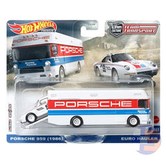 Hot Wheels - 1:64 - Porsche 959 (1986) / Euro Hauler - 2023 Team Transport W Case (Mix 4)