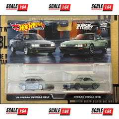 Hot Wheels - 1:64 - '91 Nissan Sentra SE-R / Nissan Silvia S13 (Nissan) - Car Culture 2-Pack - 2023 Mix 4