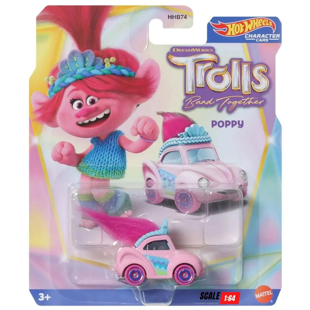 Hot Wheels - 1:64 - Poppy (Trolls Band Together) - 2024 Character Cars ...