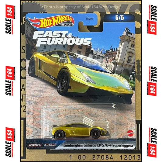 Hot Wheels - 1:64 - Lamborghini Gallardo LP-570-4 Superleggera - Fast & Furious 2023 D Case