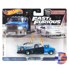 Hot Wheels - 1:64 - LB-ER34 Super Silhouette Nissan Skyline / Carry On - 2023 Team Transport - Fast & Furious