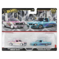 Hot Wheels - 1:64 - 1975 Datsun Sunny Truck (B120) / Custom '93 Nissan Hardbody (D21) (Nissan Trucks) - Car Culture 2-Pack - 2024 Mix 4