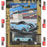 Hot Wheels - 1:64 - 1955 Corvette - Baby Blue - Vintage Racing Club