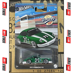 Hot Wheels - 1:64 - 1971 Porsche 911 - Green - Vintage Racing Club