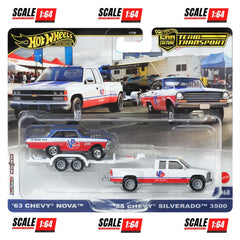 Hot Wheels - 1:64 - '88 Chevy Silverado / '63 Chevy Nova - 2024 Team Transport C Case (Mix 3)