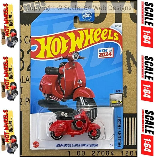 Hot Wheels - Vespa 90 SS Super Sprint [1966] - Mainline (Factory Fresh) 71/250 *2024 FIRST EDITION*