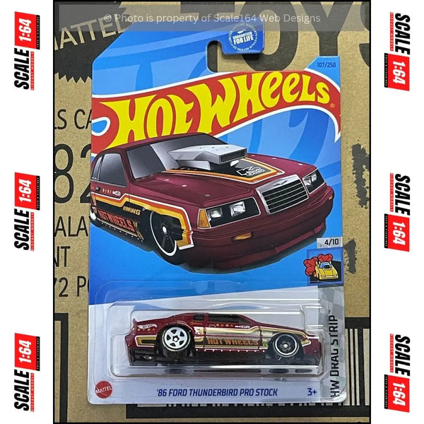 Hot Wheels - '86 Ford Thunderbird Pro Stock (Dark Red) - Mainline (HW –  Scale164