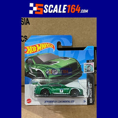 Hot Wheels - 2018 Bentley Continental GT3 (Green) - Mainline Short Card (HW Modified) 44/250