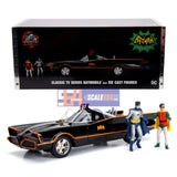 Jada - 1:18 - Classic TV Series Batmobile with Diecast Figures (Batman & Robin) - Hollywood Rides