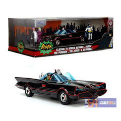 Jada - 1:24 - Classic TV Series Batmobile with Batman, Robin, Penguin & Joker Figures - Hollywood Rides