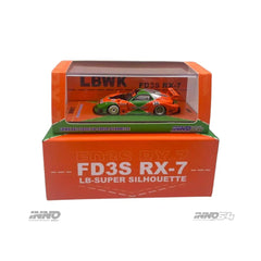 INNO64 - 1:64 - LBWK RX7 (FD3S) LB-SUPER SILHOUETTE - Orange/Green (MDX 2024 - MALAYSIA DIECAST EXPO EXCLUSIVE)