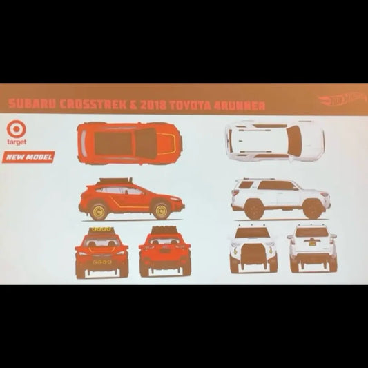 (PRE-ORDER) Hot Wheels - 1:64 - Subaru Crosstrek / 2018 Toyota 4Runner - Car Culture 2-Pack - 2025 Mix 3