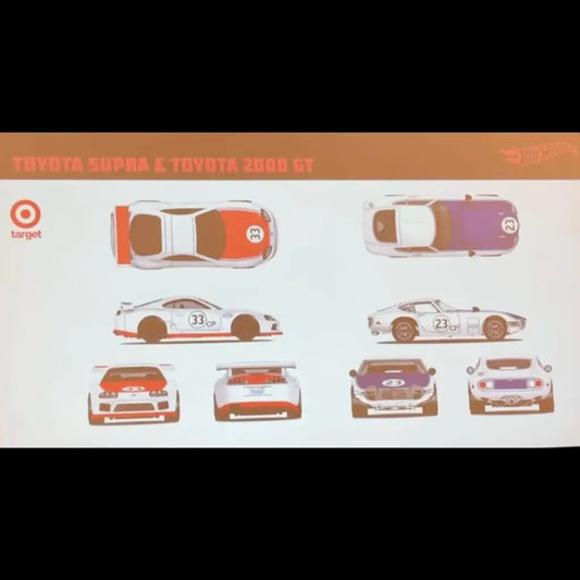(PRE-ORDER) Hot Wheels - 1:64 - Toyota Supra / Toyota 2000 GT - Car Culture 2-Pack - 2025 Mix 3