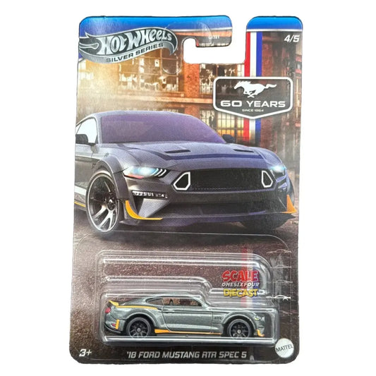 Hot Wheels - 1:64 - '18 Ford Mustang RTR Spec 5 - Mustang 60 Years (2025) Walmart Exclusive