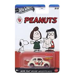 Hot Wheels - 1:64 - 60s Fiat 500D Modificado - Peanuts 75 Years - Themed Entertainment 2025 Mix 1