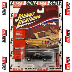 Johnny Lightning - 1:64 - 1967 Plymouth GTX - Gloss Black - Muscle Cars USA